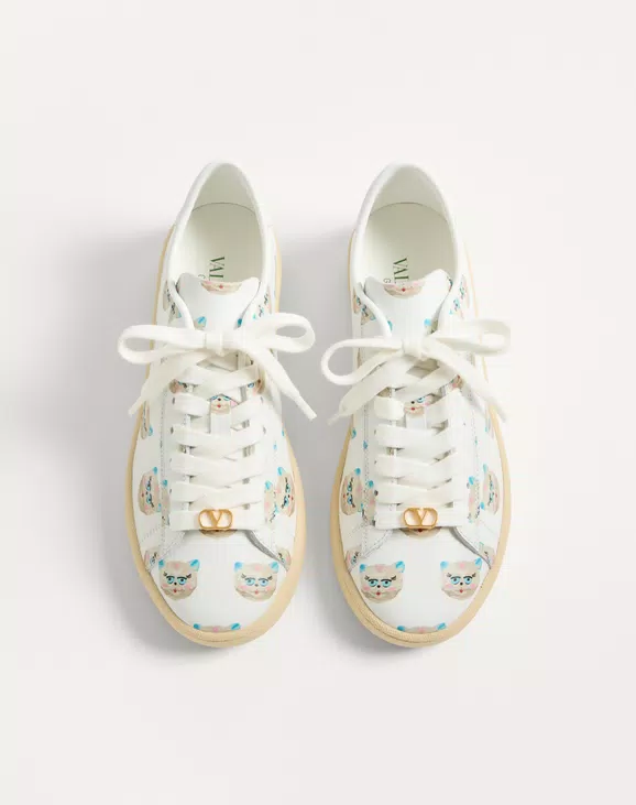 Valentino Royco Sneaker In Nappa Calfskin With Le Chat De La Maison Motif - Image 5